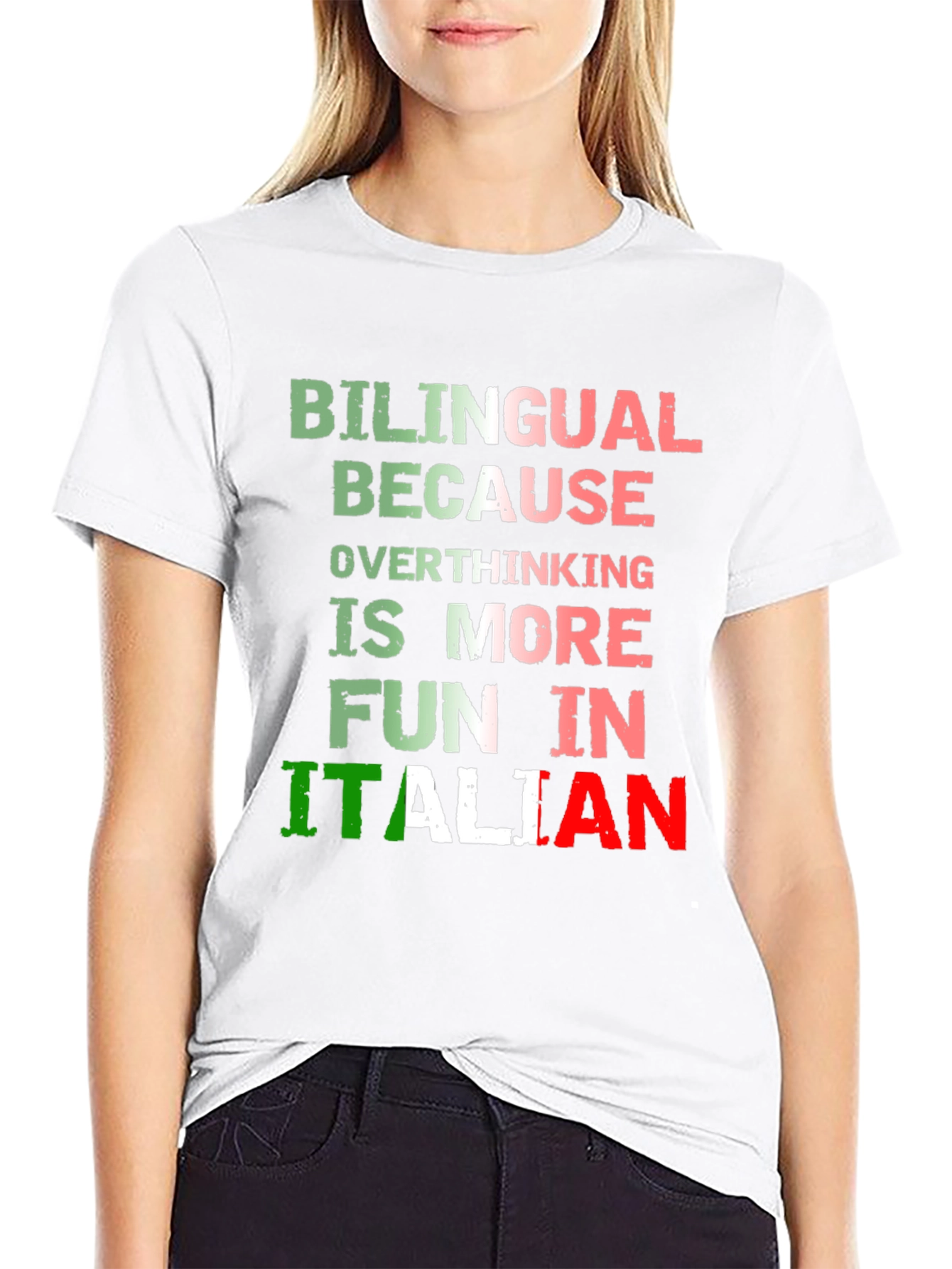 Bilingual Italian Overthinking Fun T-Shirt