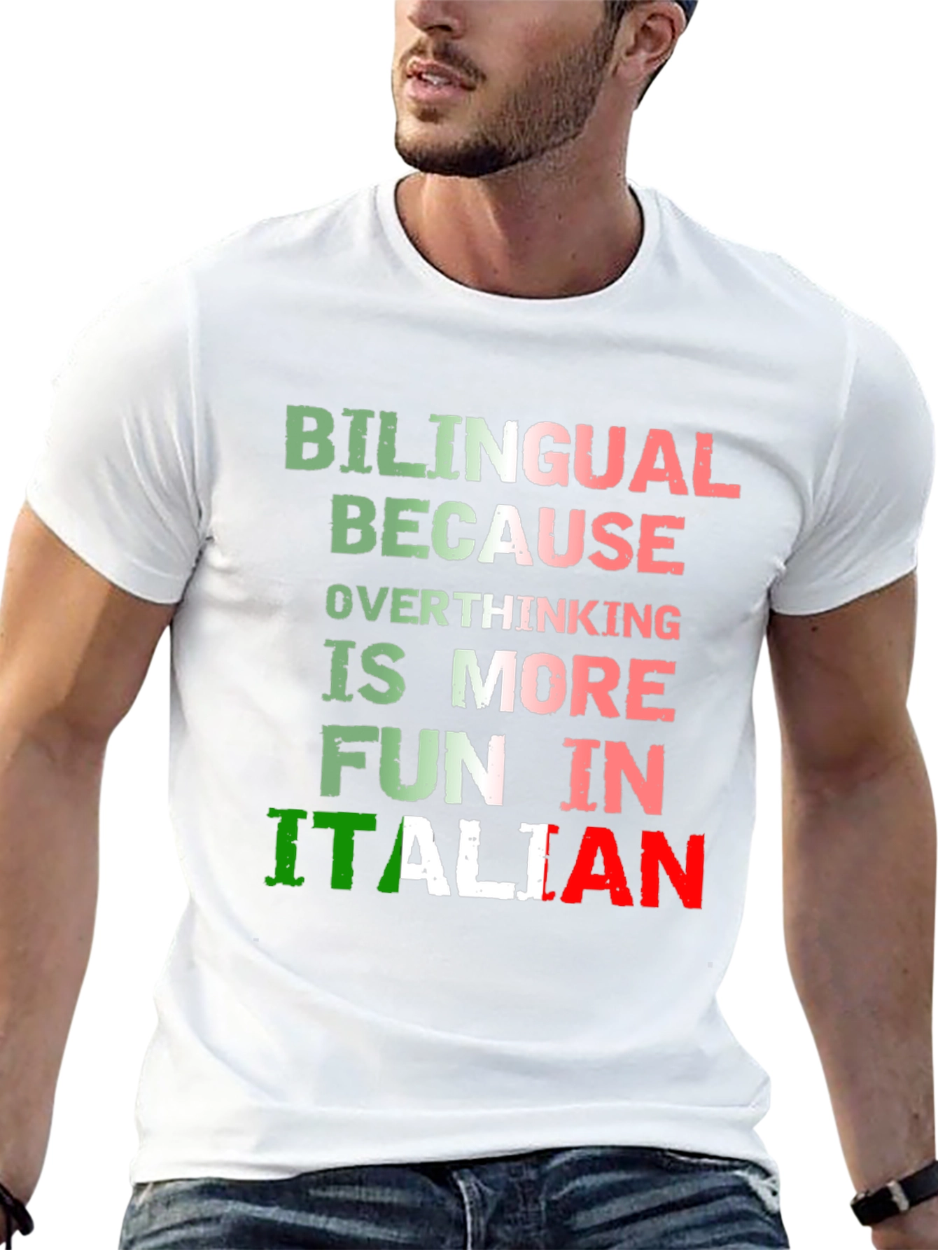 Bilingual Italian Overthinking Fun T-Shirt