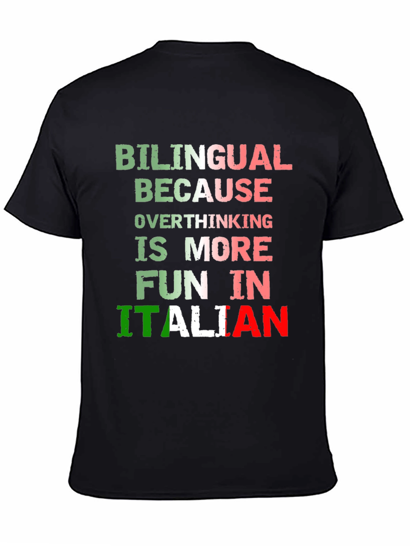 Bilingual Italian Overthinking Fun T-Shirt