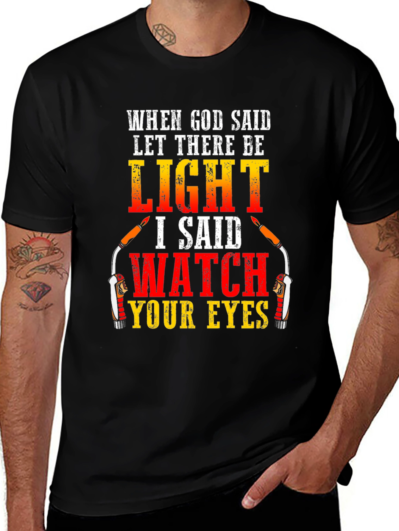Welding Humor T-Shirt: Watch Your Eyes Funny Tee