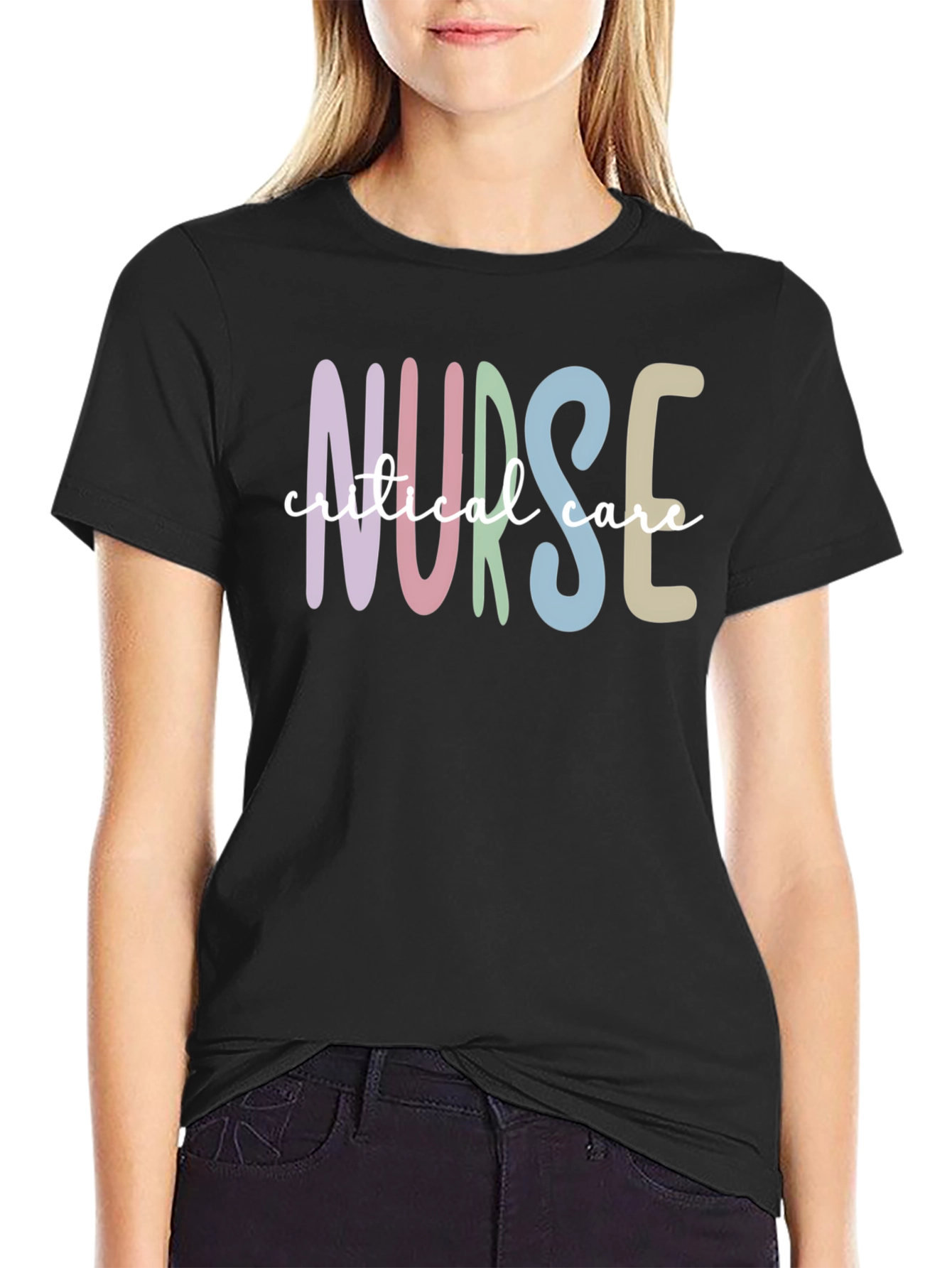 Critical Care Nurse T-Shirt Black Unisex Tee