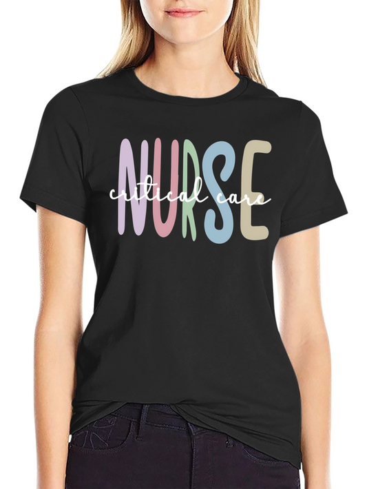 Critical Care Nurse T-Shirt Black Unisex Tee