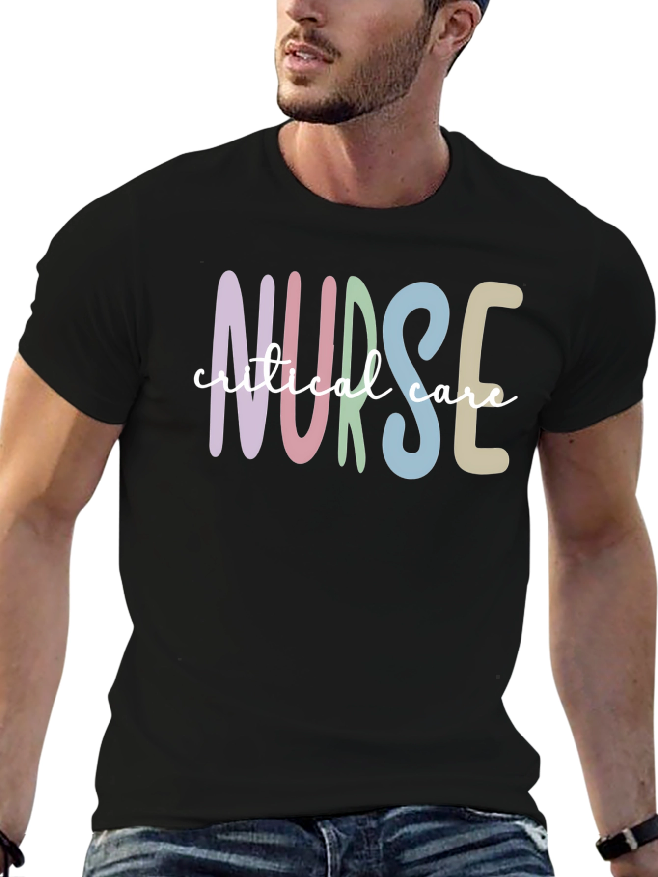 Critical Care Nurse T-Shirt Black Unisex Tee