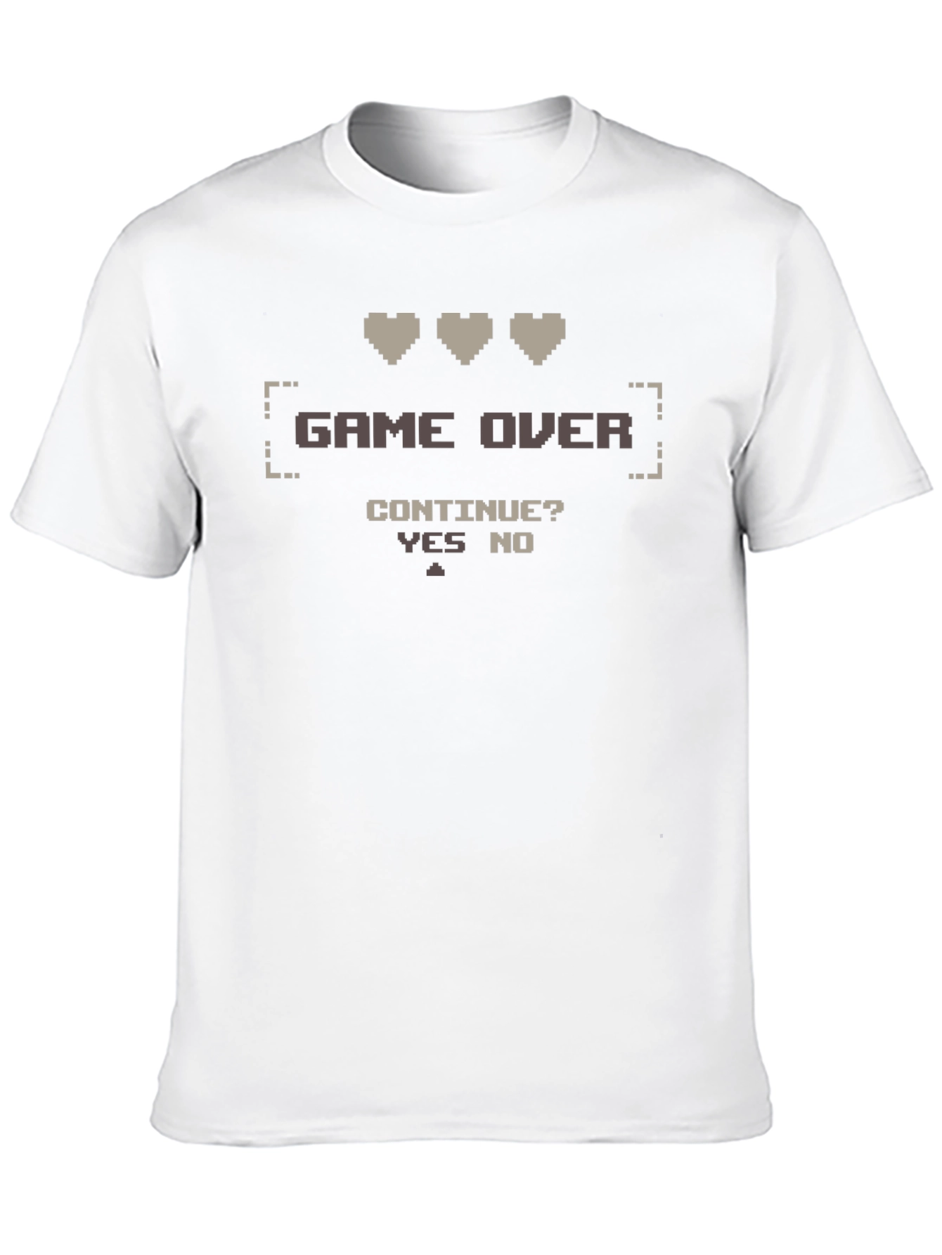 Game Over Pixel Art Black T-Shirt