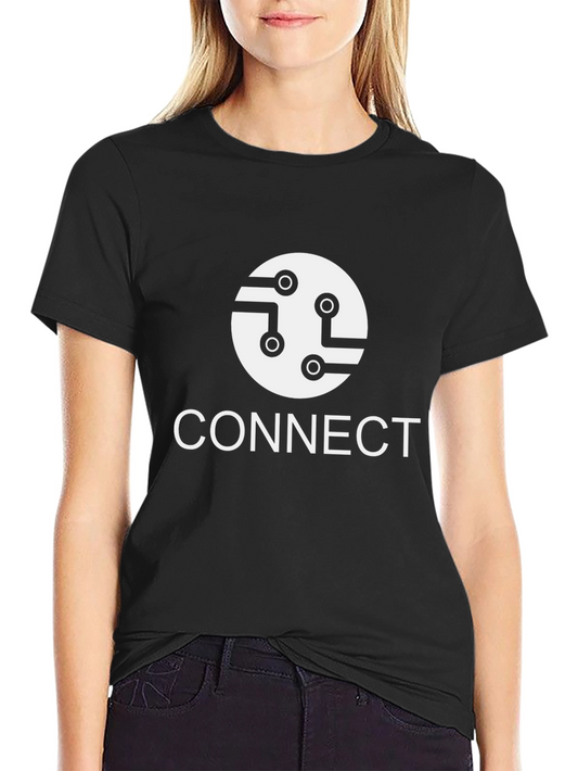 Connect Circuit Board Graphic Black T-Shirt