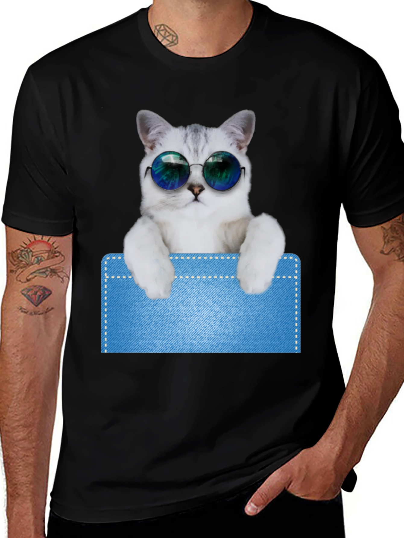 Cool Cat Pocket T-Shirt