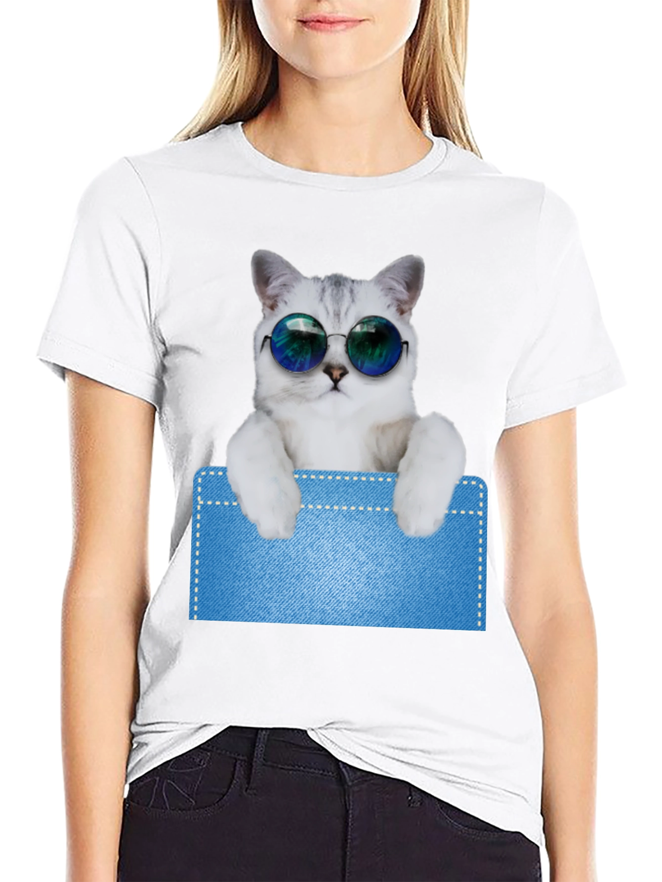 Cool Cat Pocket T-Shirt