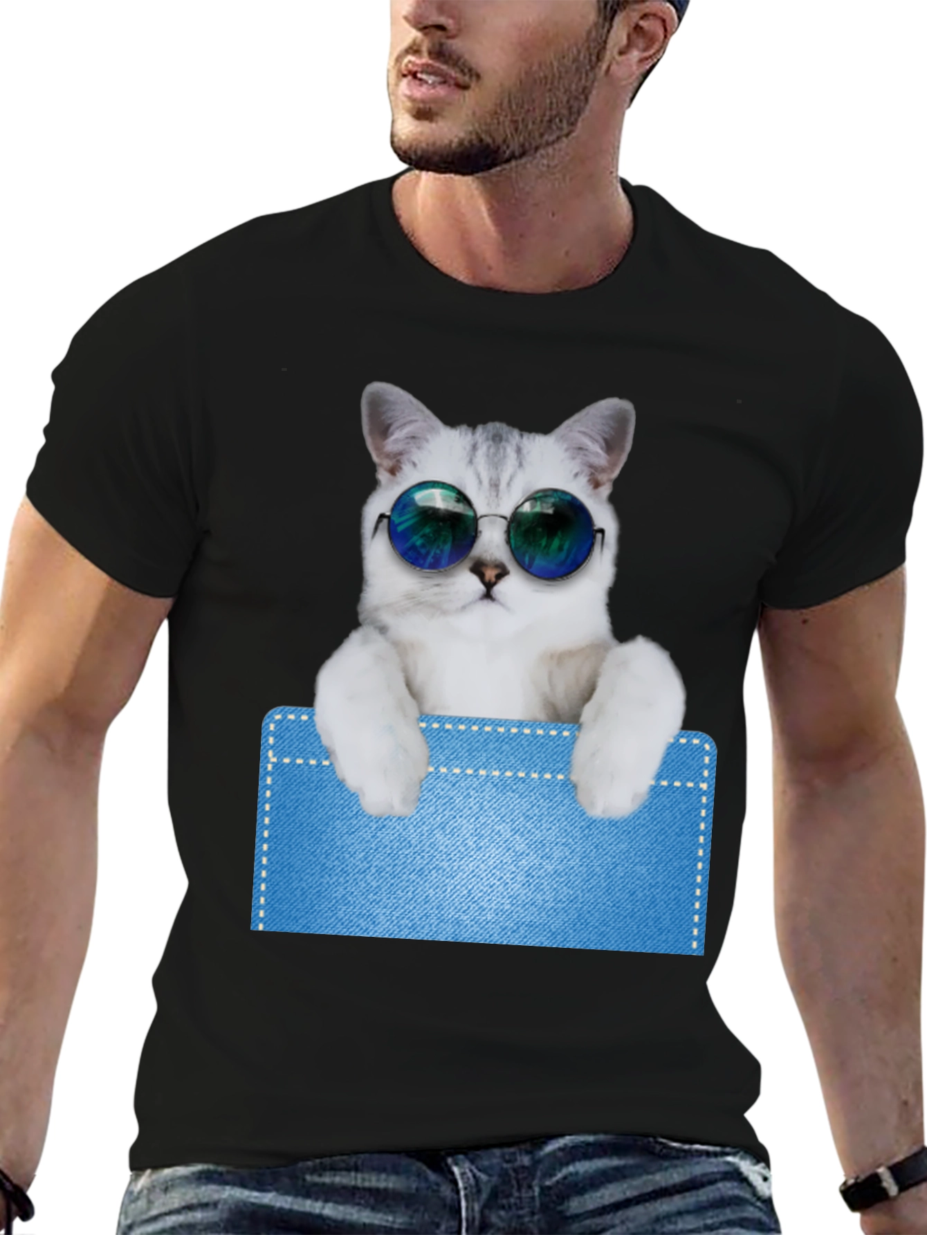 Cool Cat Pocket T-Shirt