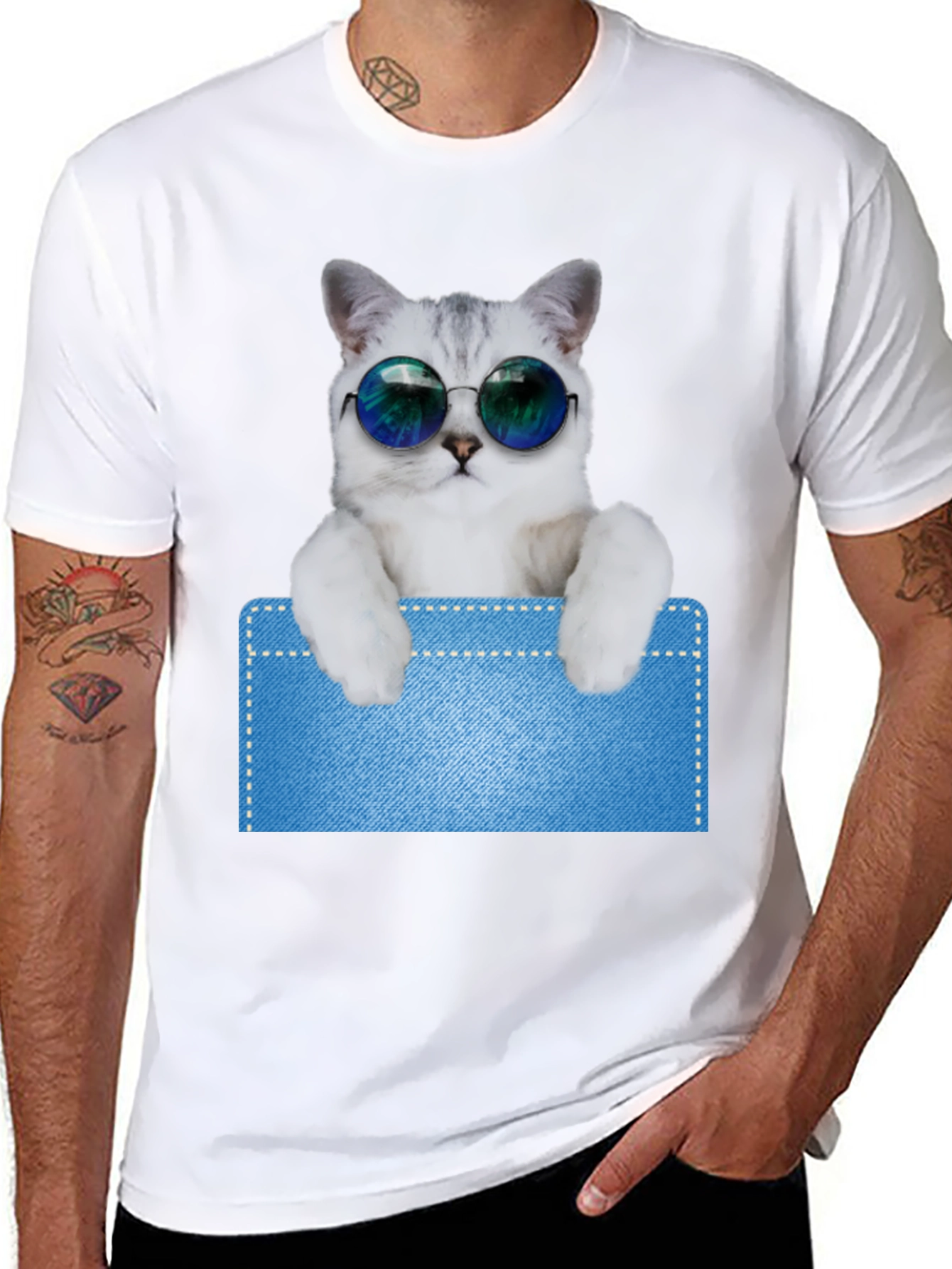 Cool Cat Pocket T-Shirt