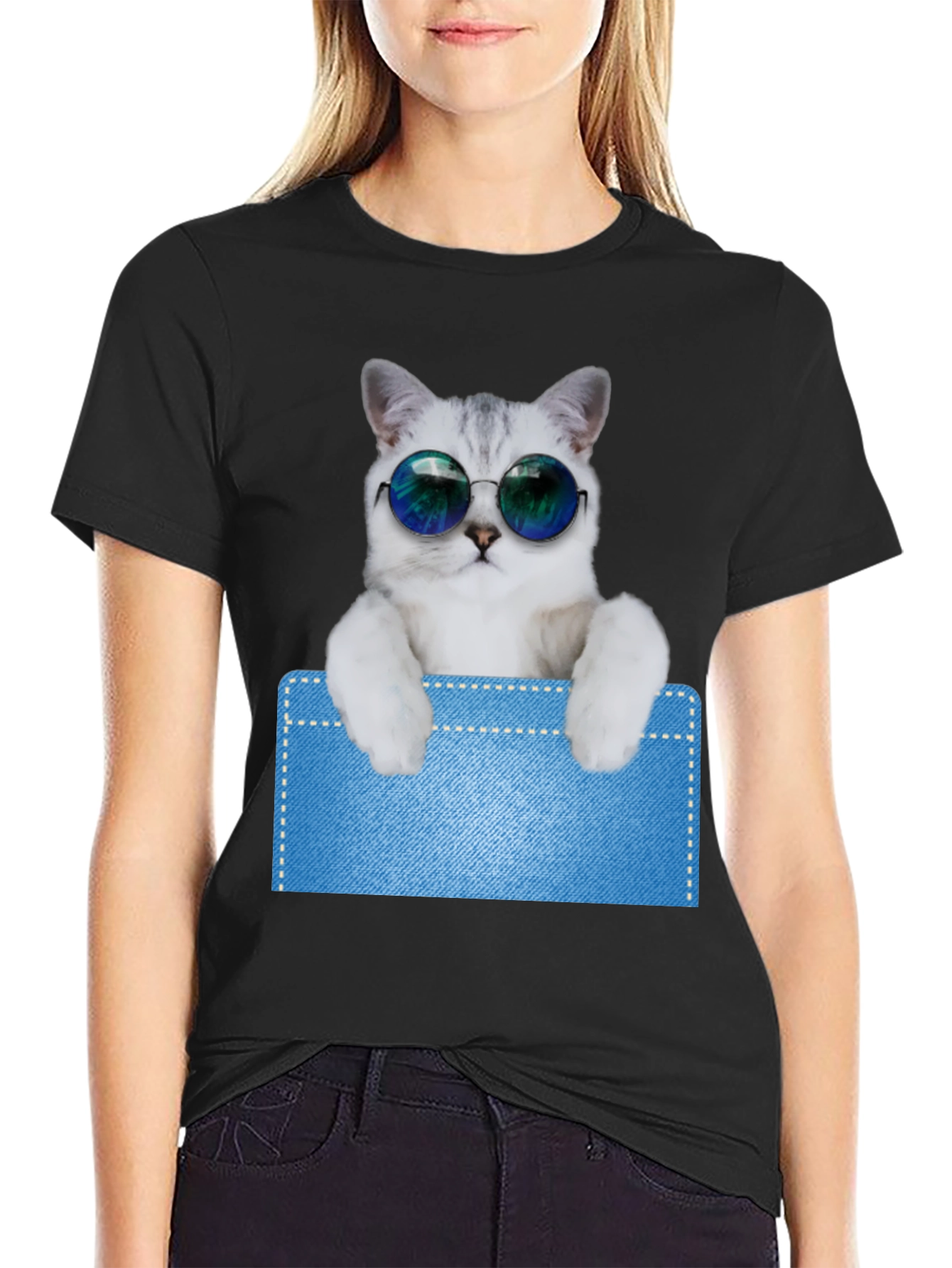 Cool Cat Pocket T-Shirt