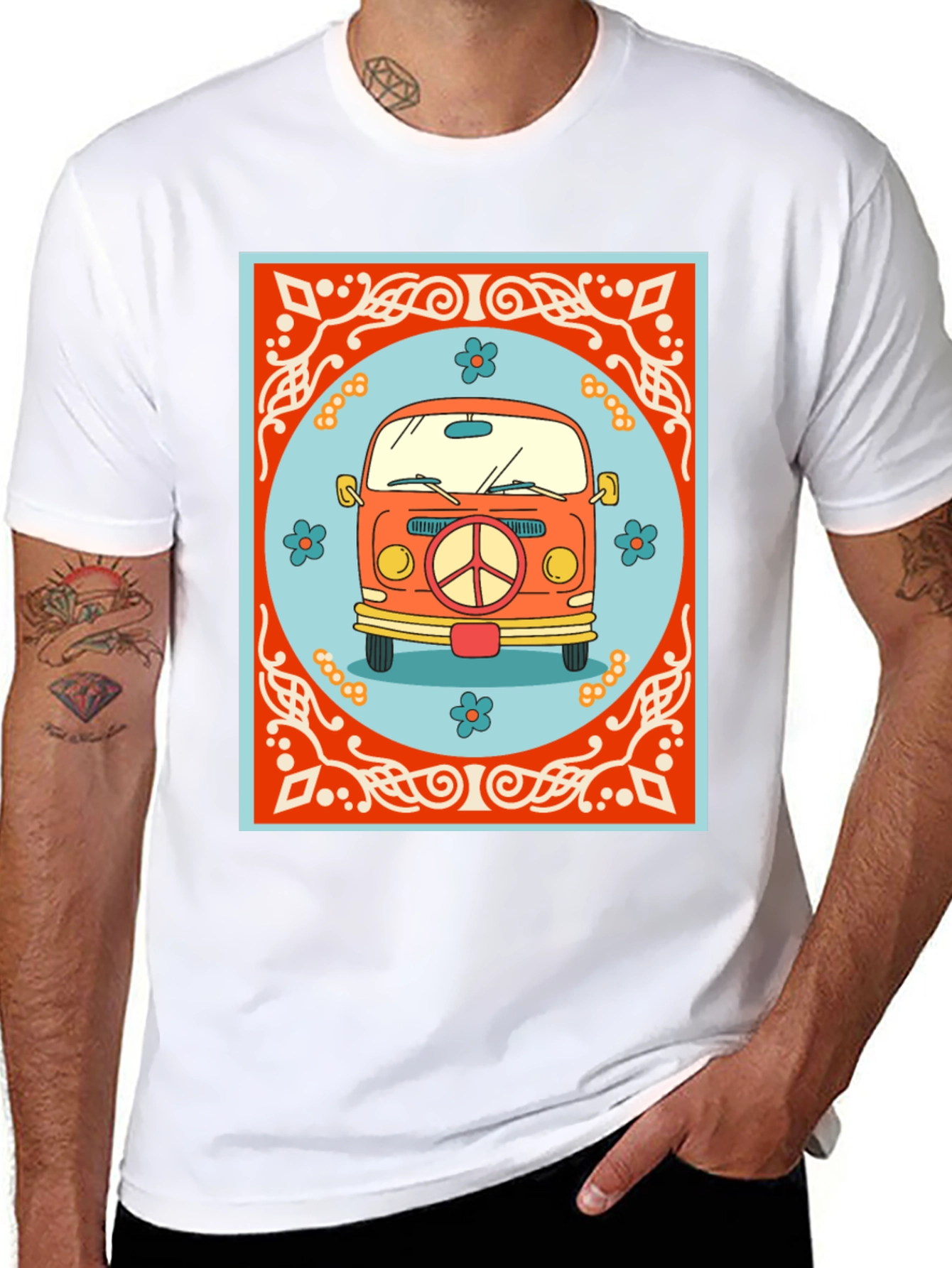 Retro Hippie Van Graphic T-Shirt