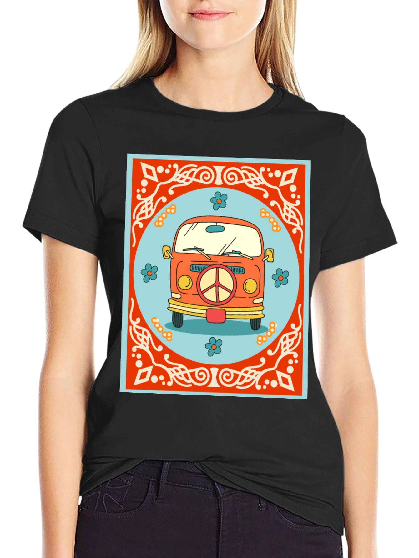 Retro Hippie Van Graphic T-Shirt