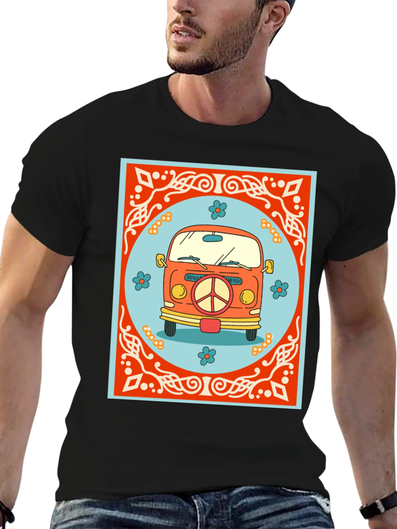Retro Hippie Van Graphic T-Shirt