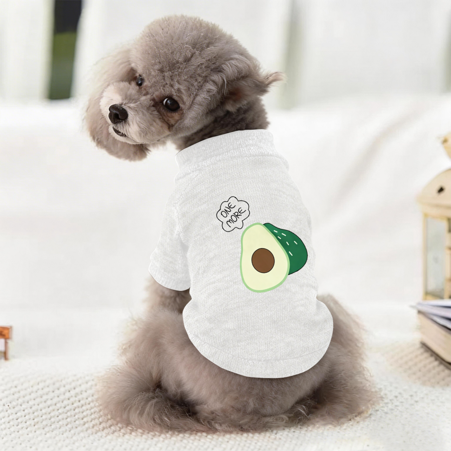Cute Avocado ONE MORE Cartoon Pet Soft Sweater