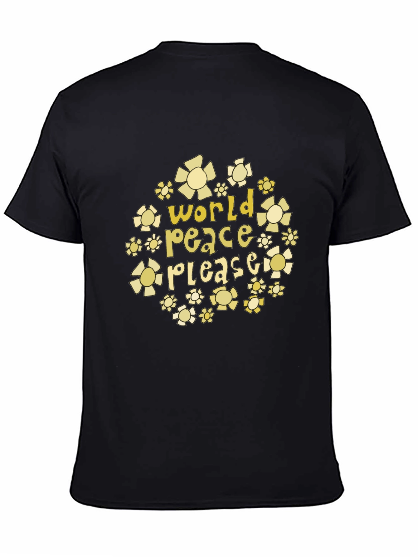 World Peace Please Floral Graphic T-Shirt
