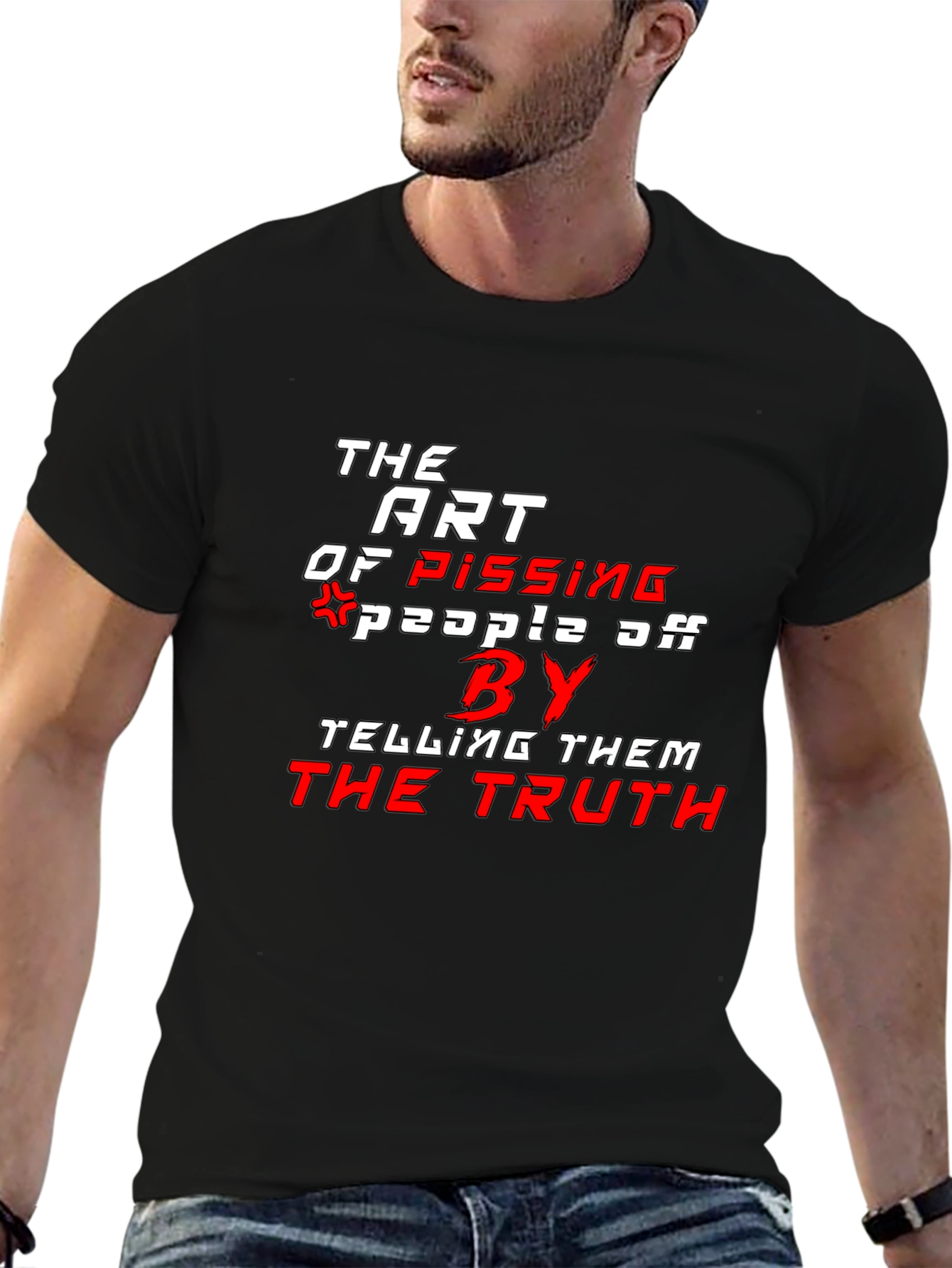 The Art of Pissing People Off Black T-Shirt