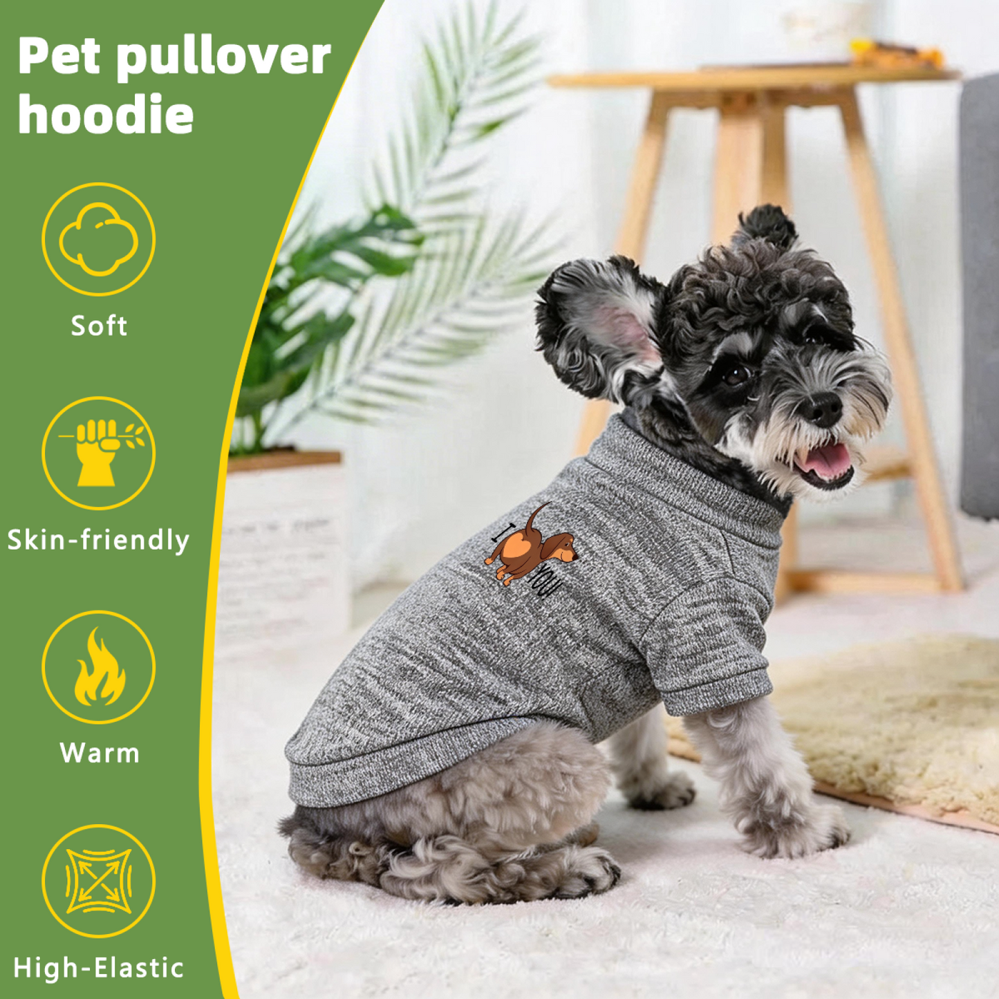 I Love You Cute Dachshund Grey Puppy Top