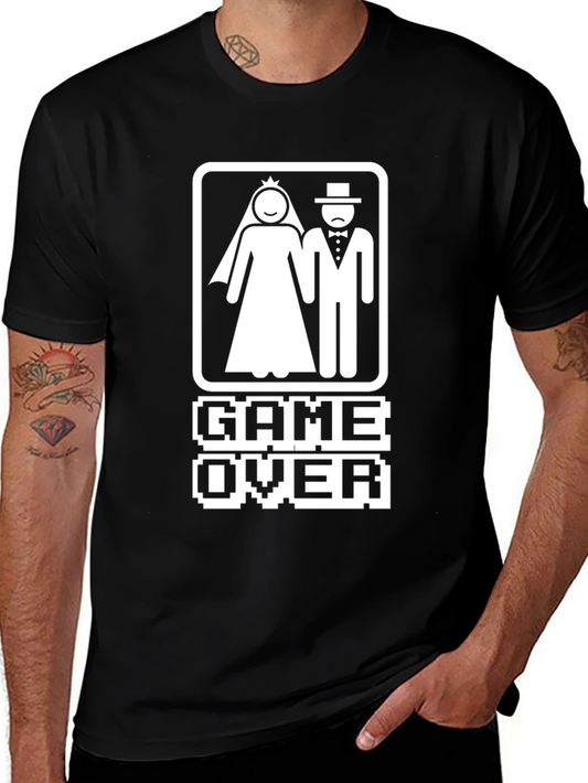 Game Over Wedding T-Shirt - Funny Bachelor Party Tee