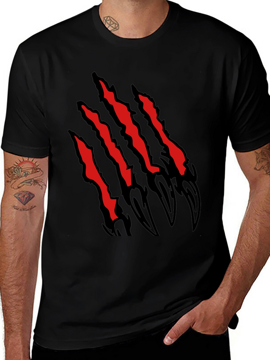 Claw Scratch Graphic Black T-Shirt