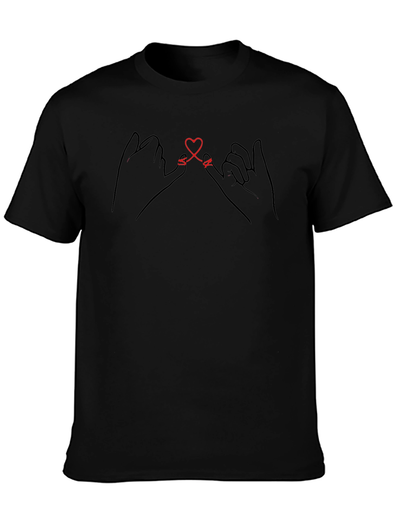 Pinky Promise Heart Graphic Tee - Soft Cotton Blend