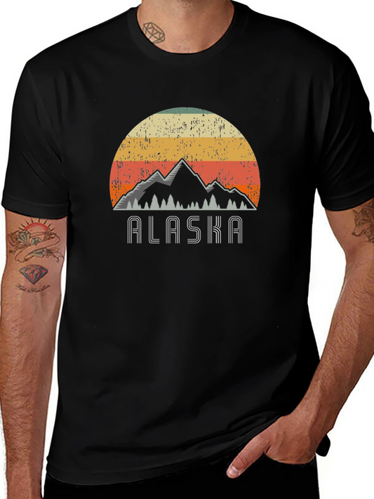 Alaska Vintage Sunset Graphic T-Shirt