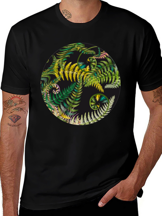 Fern Yin Yang Graphic T-Shirt - Unisex Black Tee