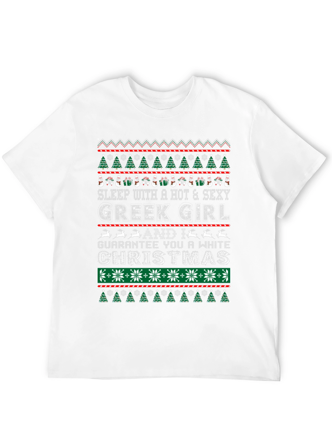 Funny Greek Girl Christmas Graphic Tee