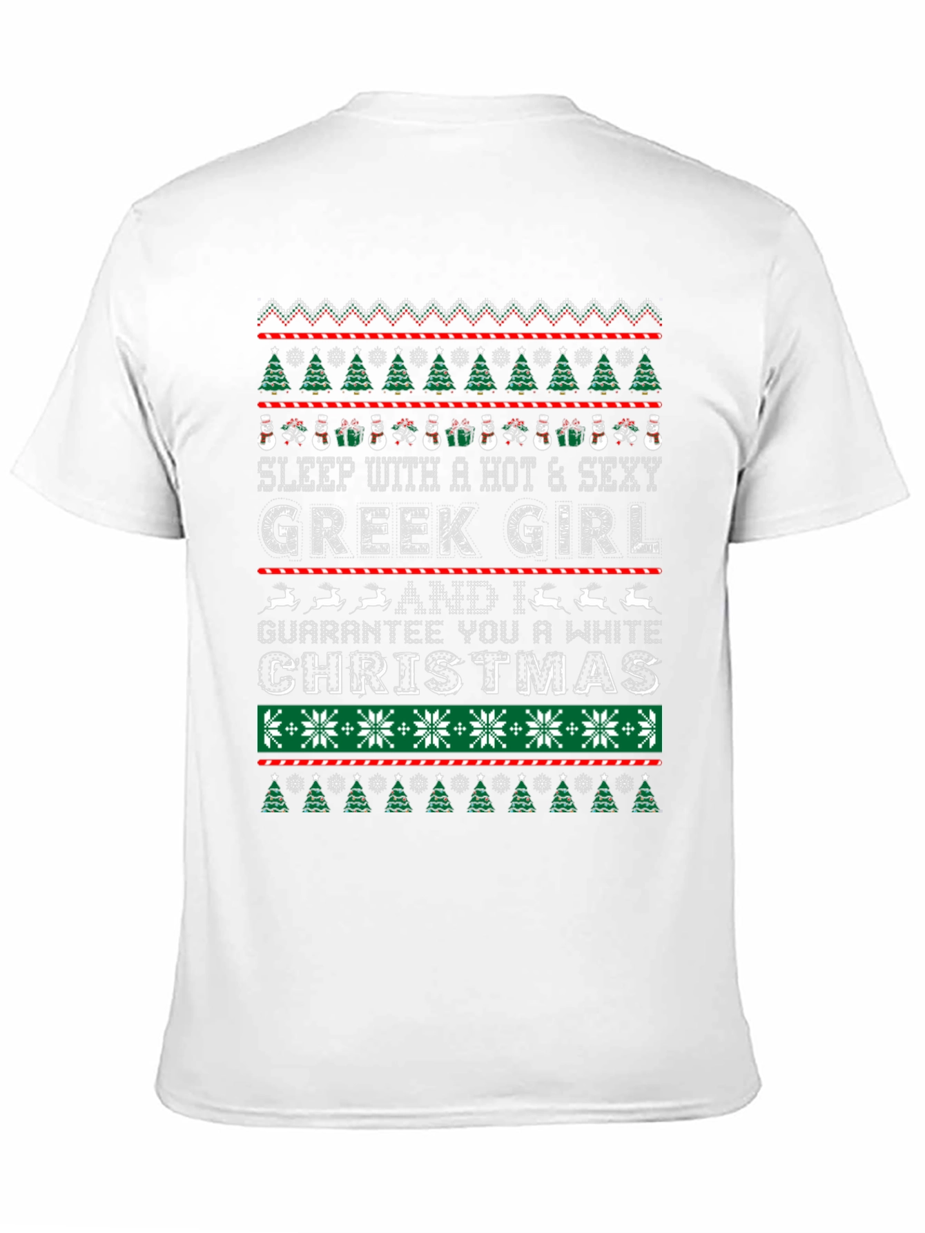 Funny Greek Girl Christmas Graphic Tee
