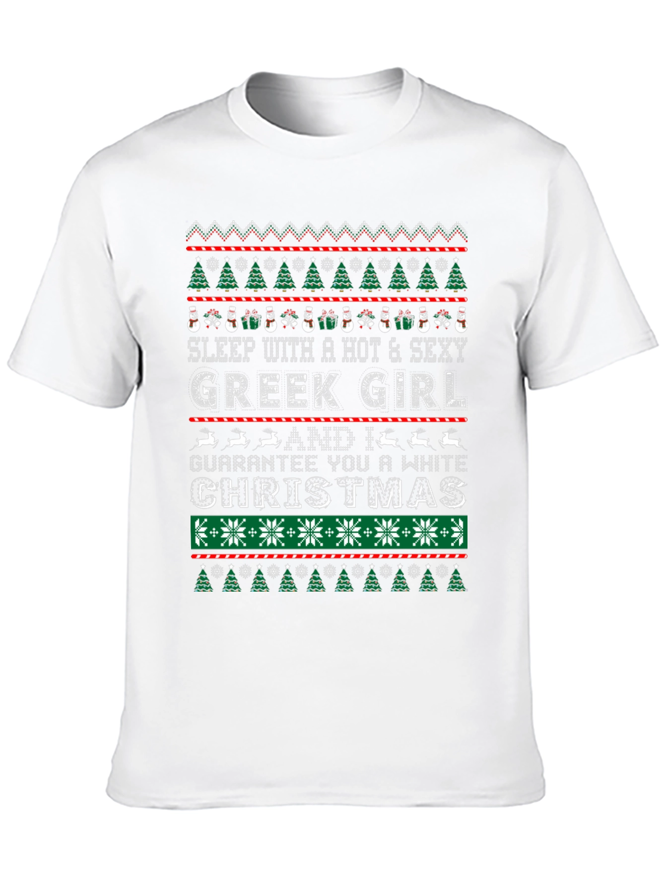 Funny Greek Girl Christmas Graphic Tee