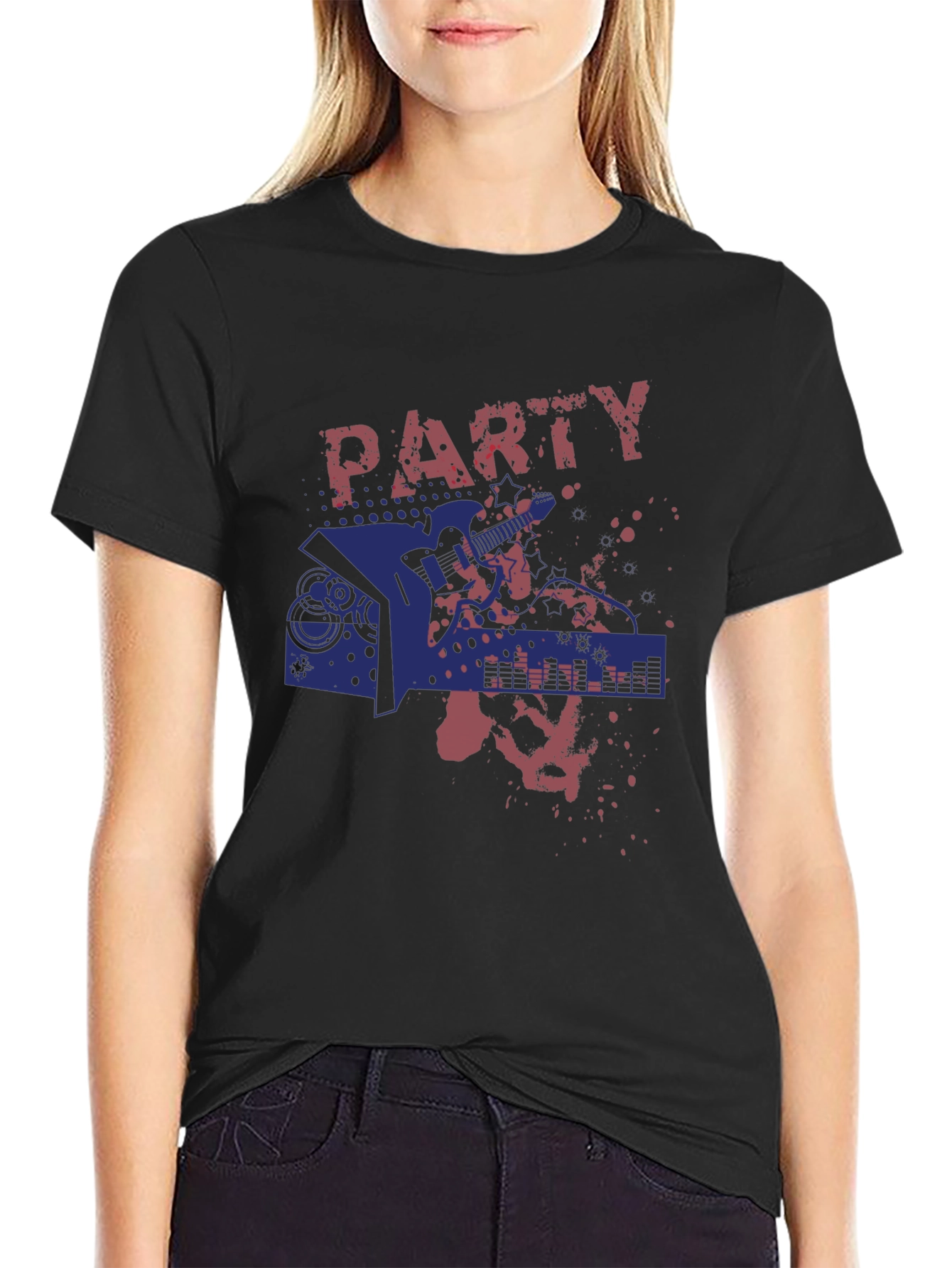 Party Guitar Graphic T-Shirt - Rock On!