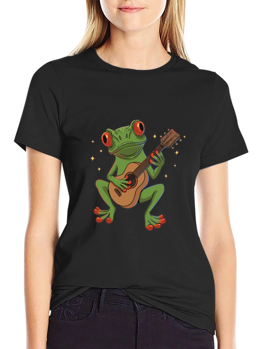 Frog Guitarist Graphic Tee - Unique Music Lover Shirt