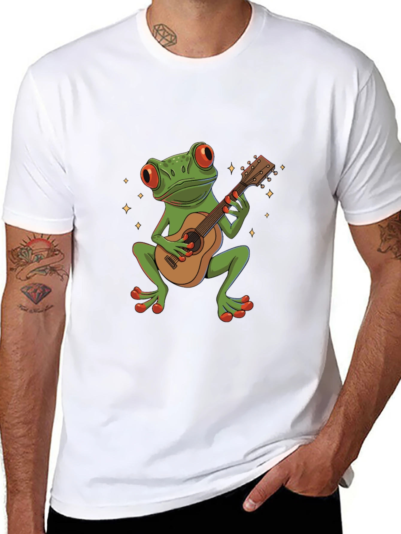 Frog Guitarist Graphic Tee - Unique Music Lover Shirt