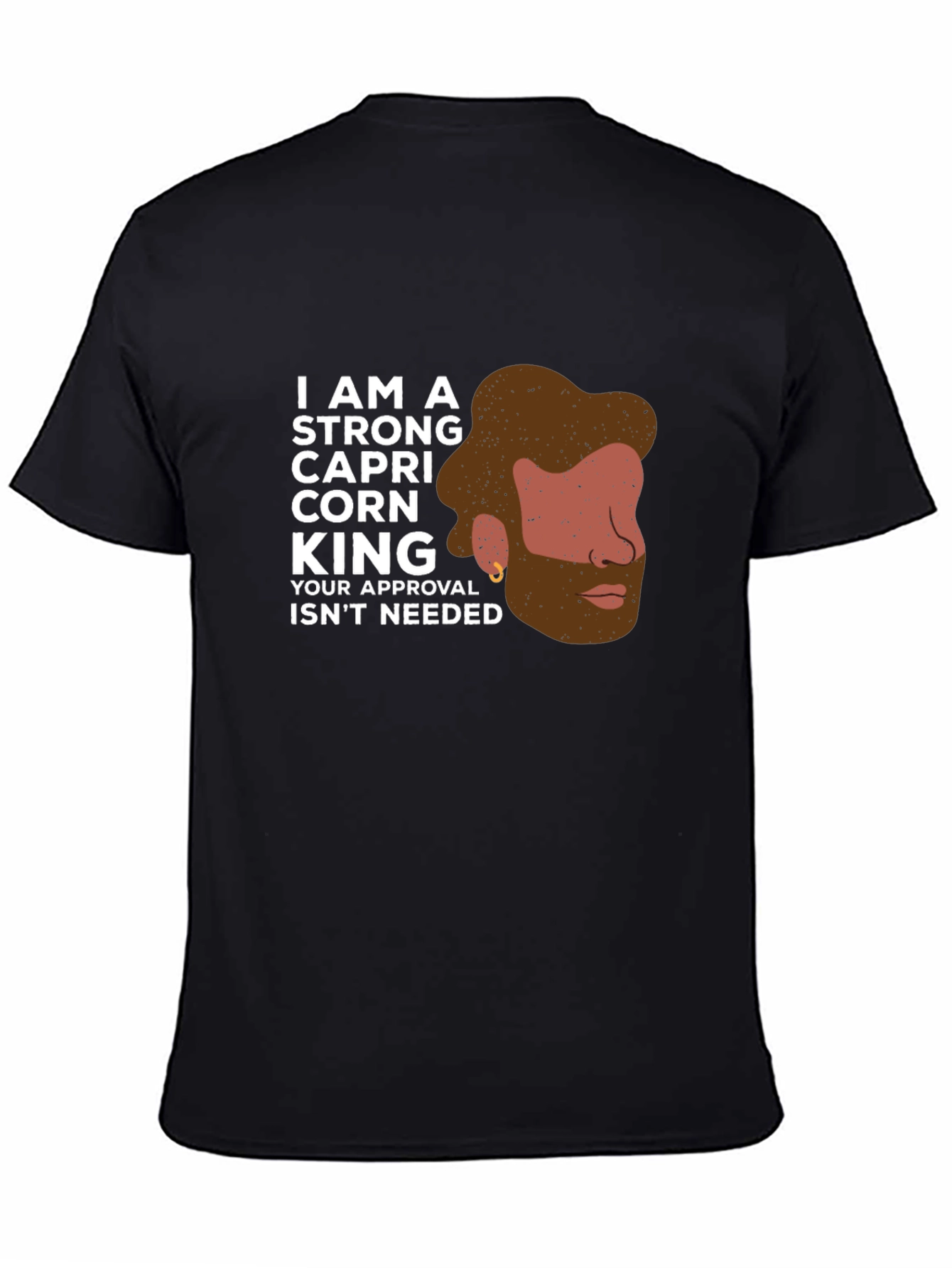 Strong Capricorn King Black T-Shirt