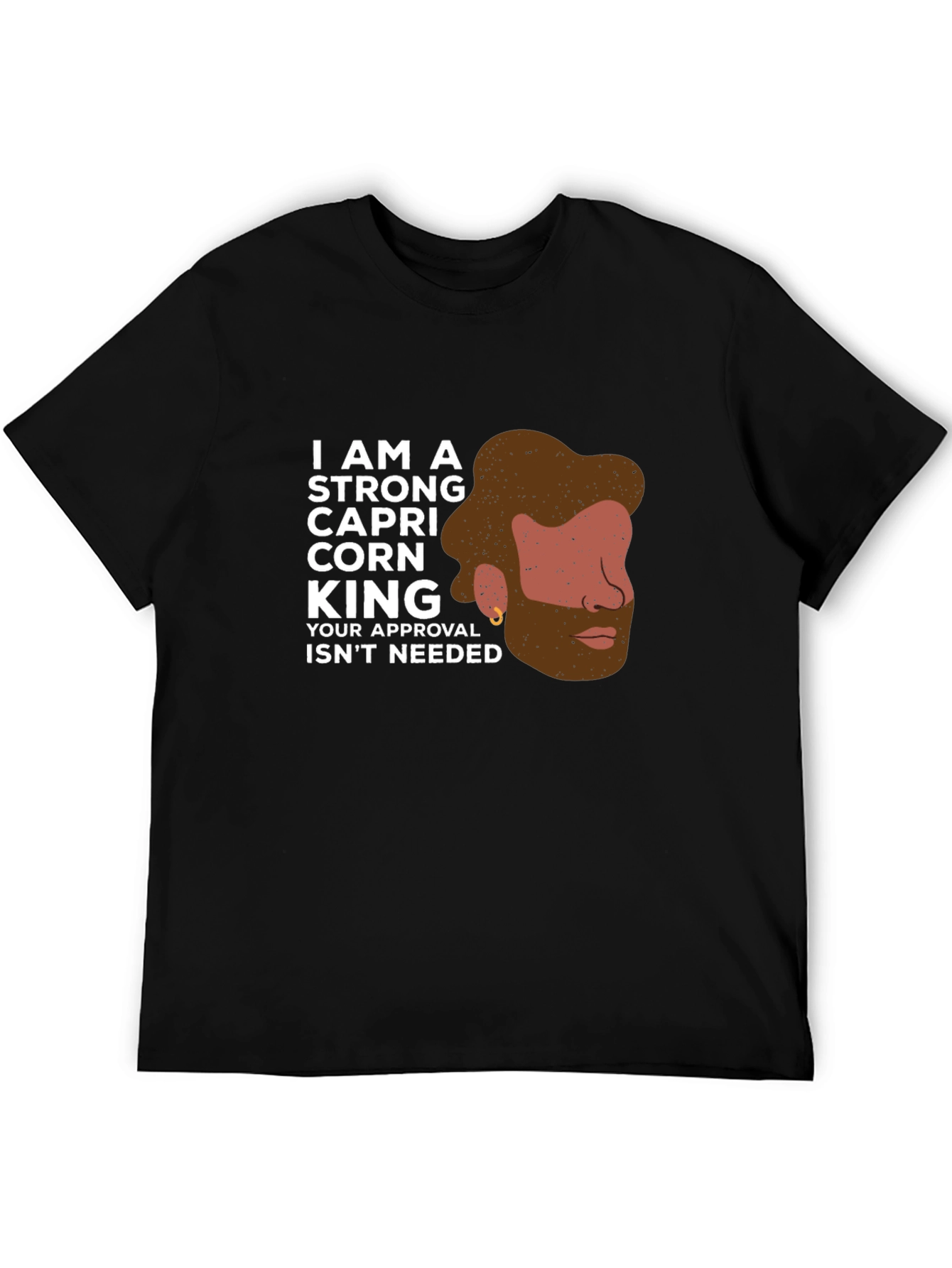 Strong Capricorn King Black T-Shirt