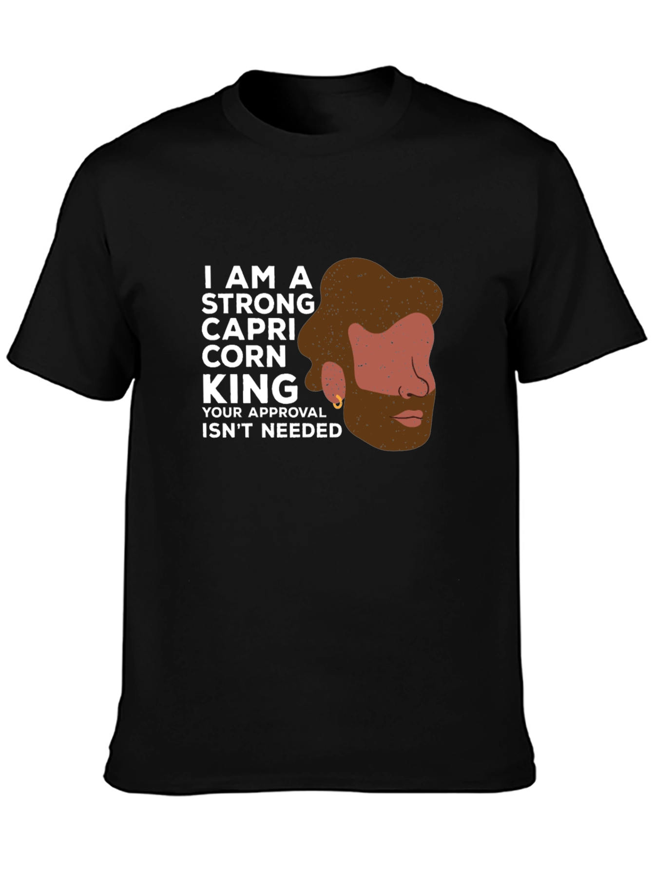 Strong Capricorn King Black T-Shirt