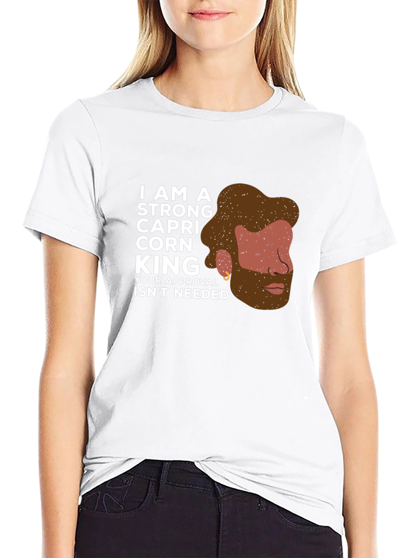 Strong Capricorn King Black T-Shirt