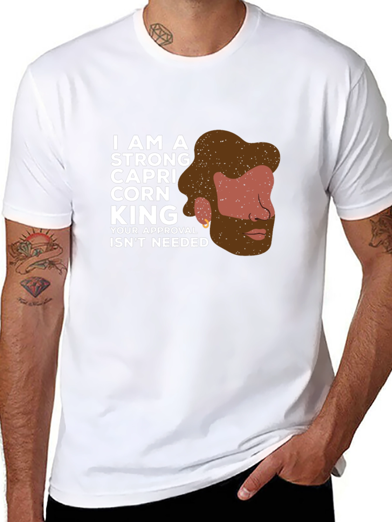 Strong Capricorn King Black T-Shirt