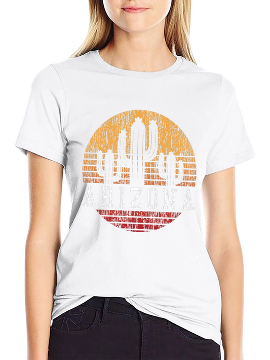Arizona Cactus Graphic Tee - Distressed Desert Style T-Shirt