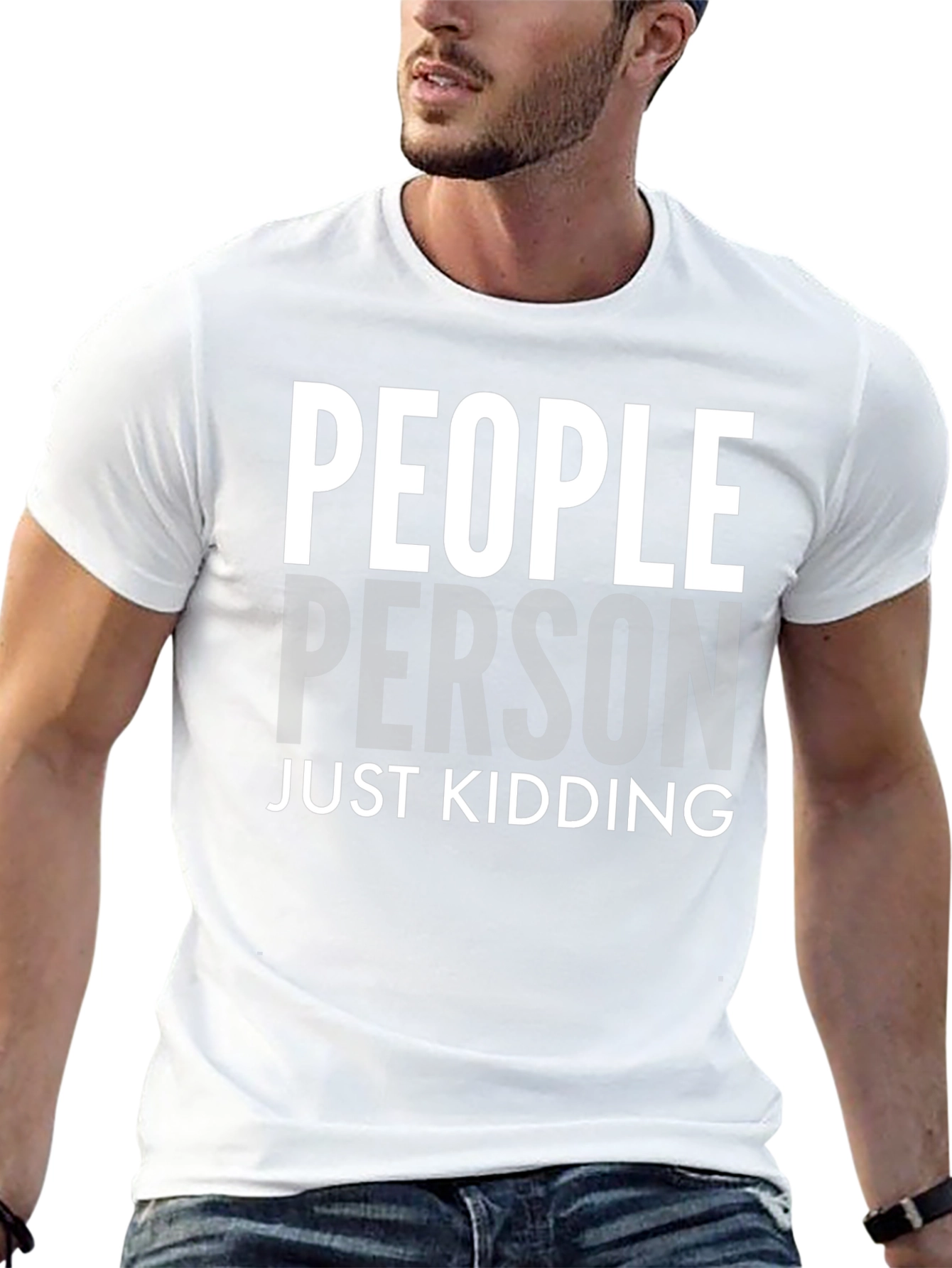People Person Just Kidding Graphic Tee