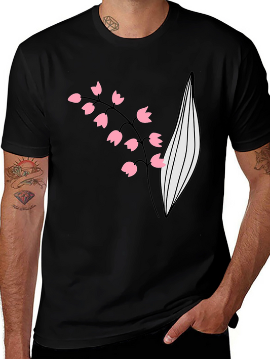 Lily of the Valley Graphic Tee - Black