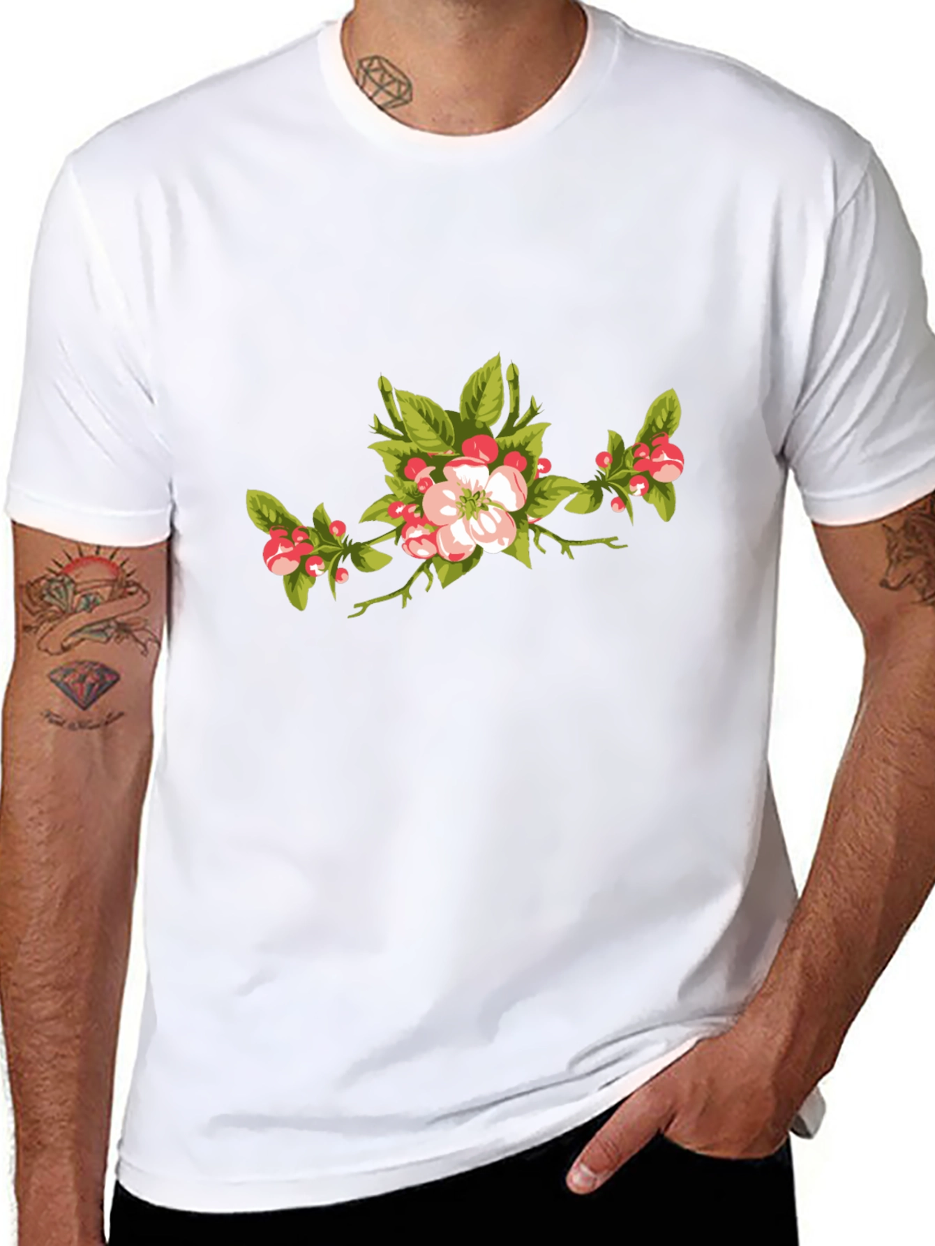 Floral Branch Graphic T-Shirt