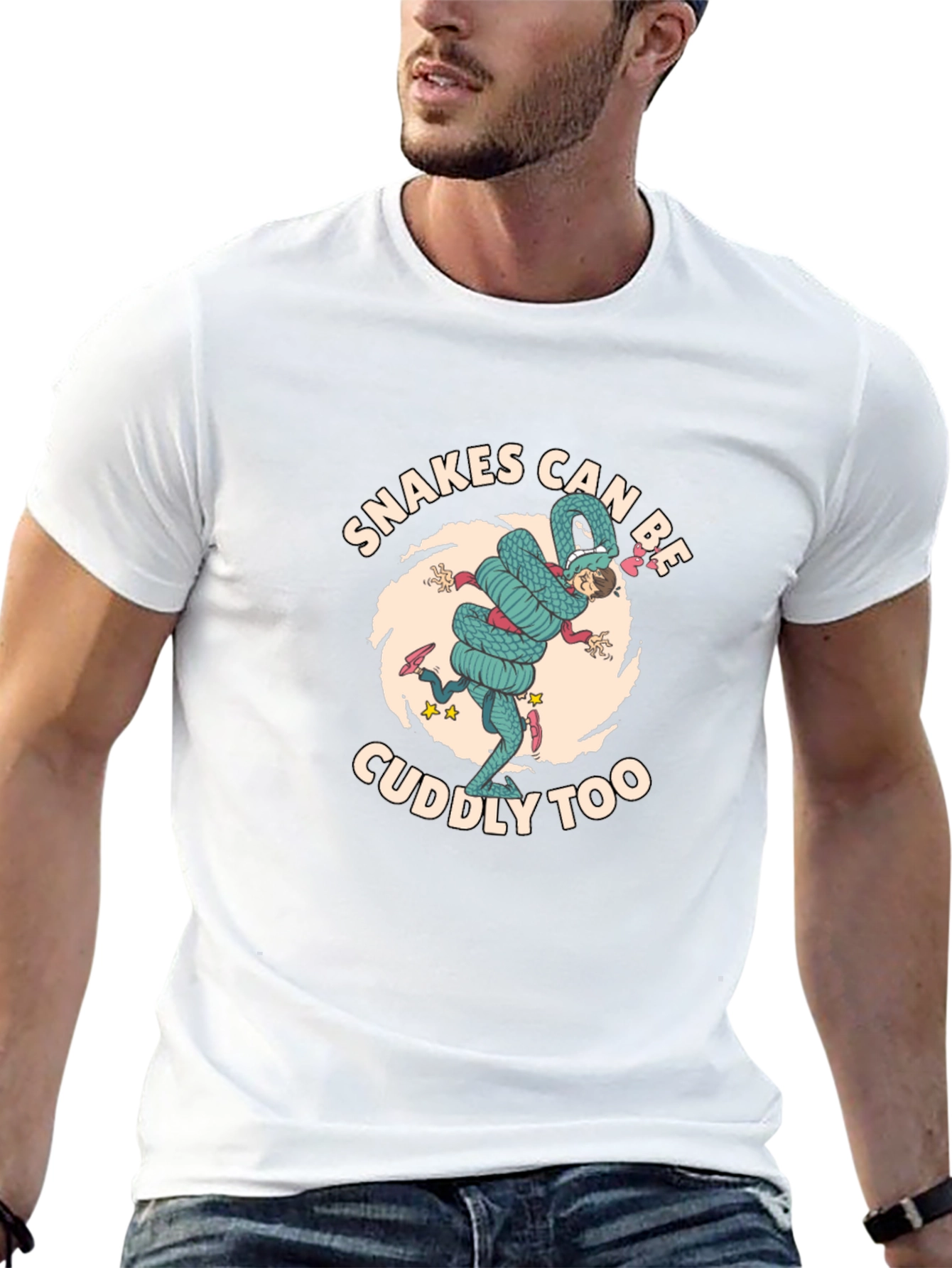 Snakes Can Be Cuddly Too Graphic T-Shirt