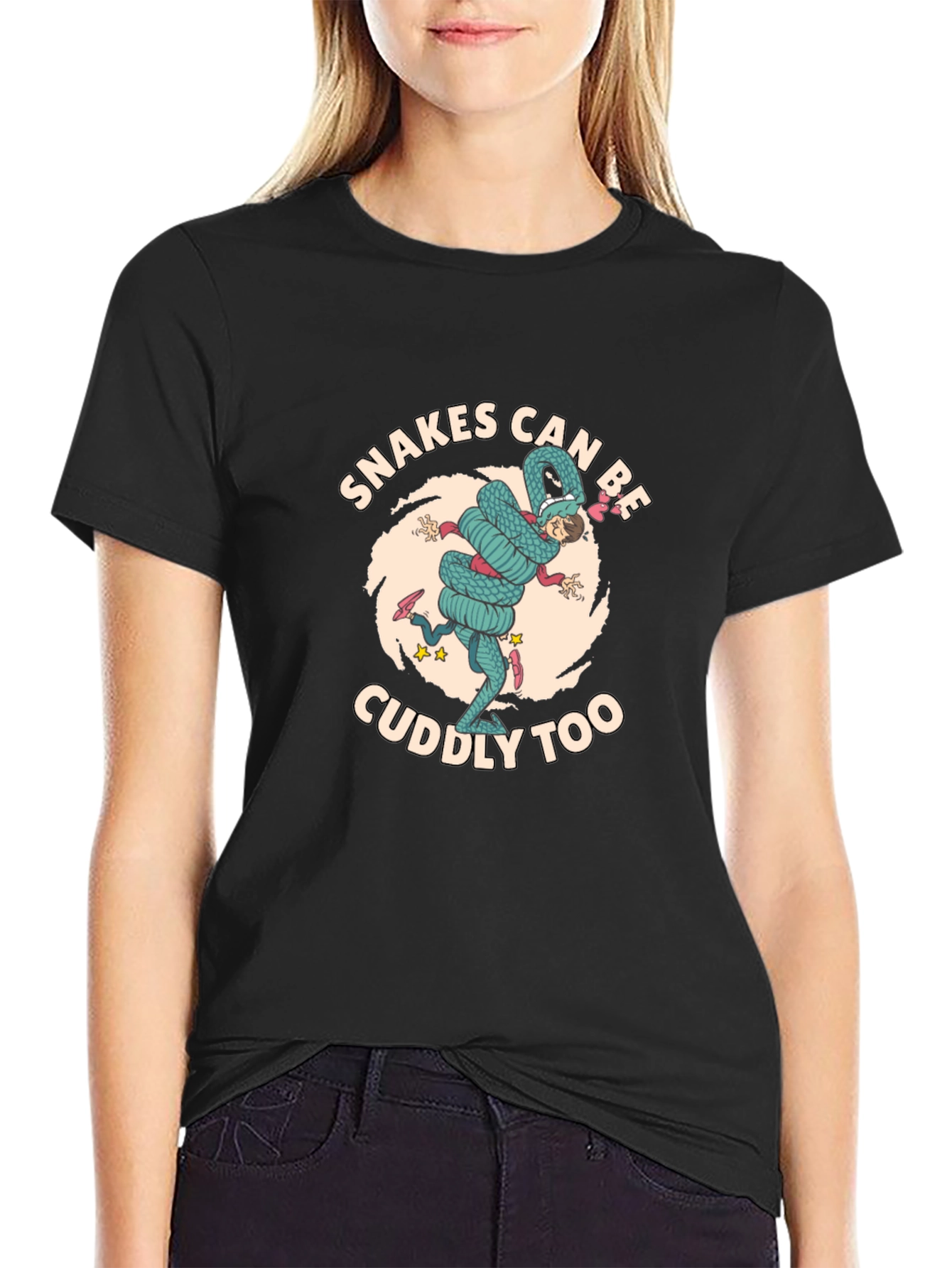 Snakes Can Be Cuddly Too Graphic T-Shirt