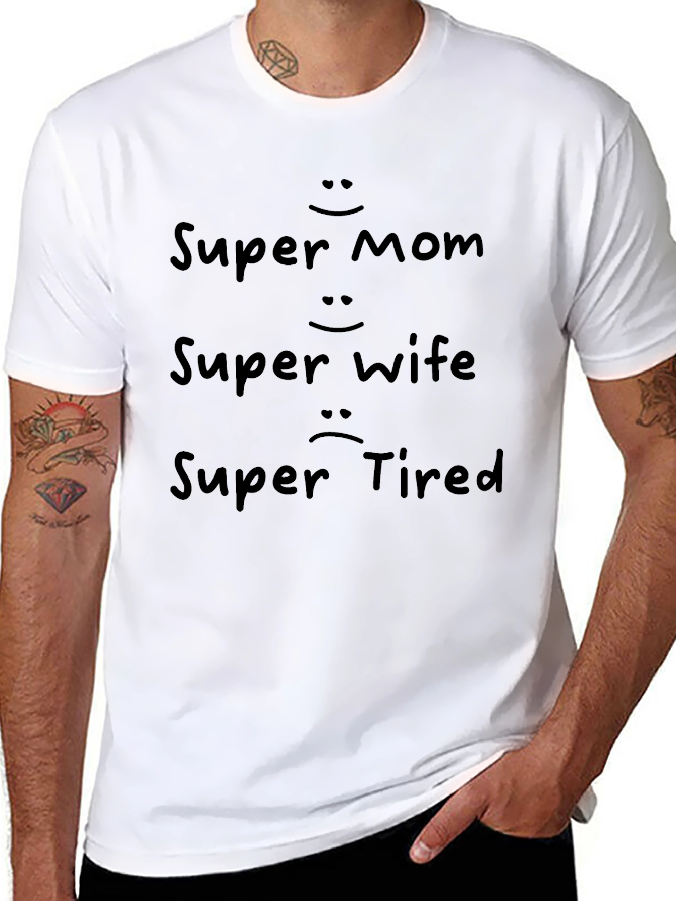 Super Mom Wife Tired T-Shirt Funny Mothers Day Gift