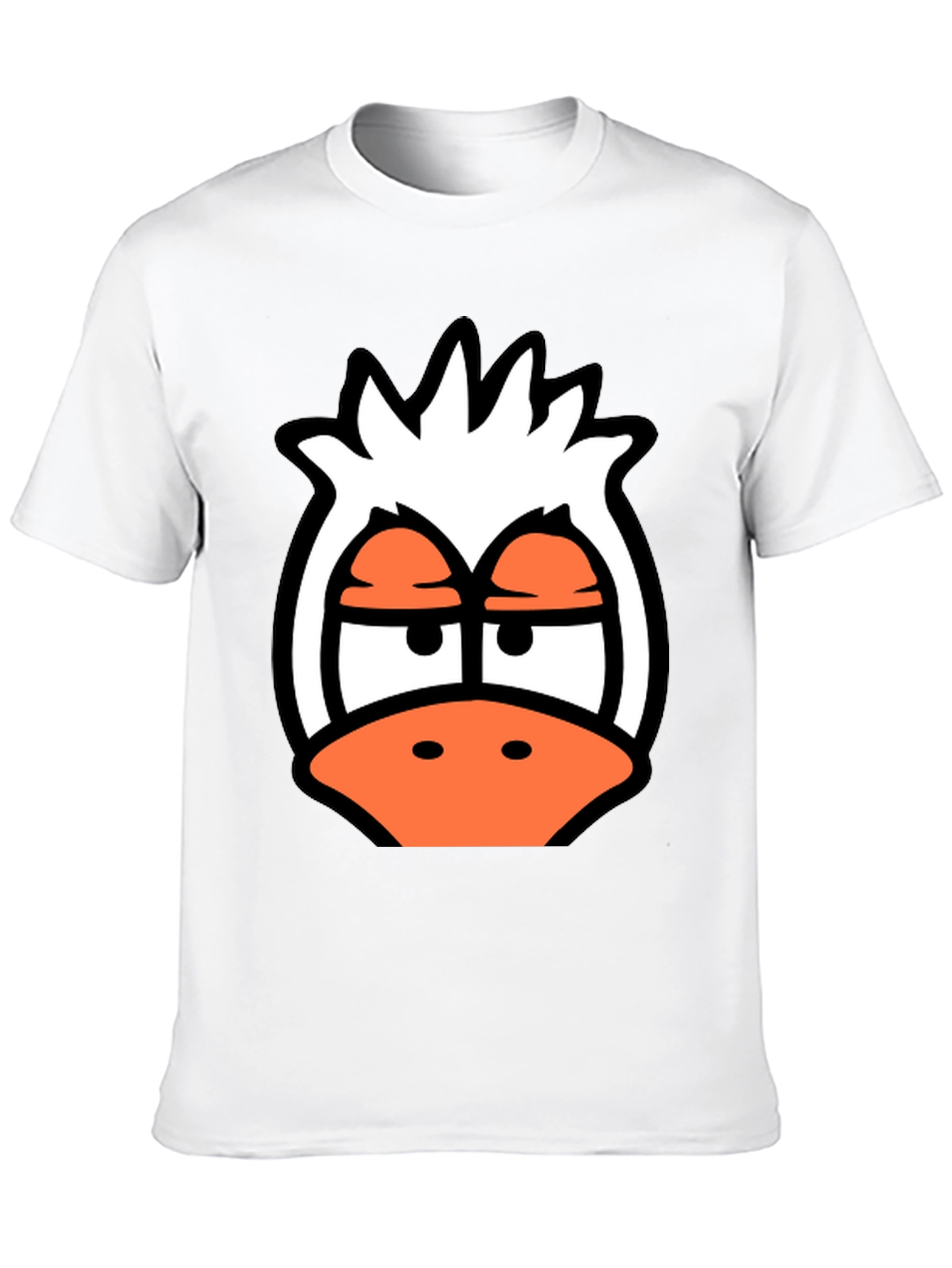 Cartoon Duck Graphic Tee - Funky Black T-Shirt