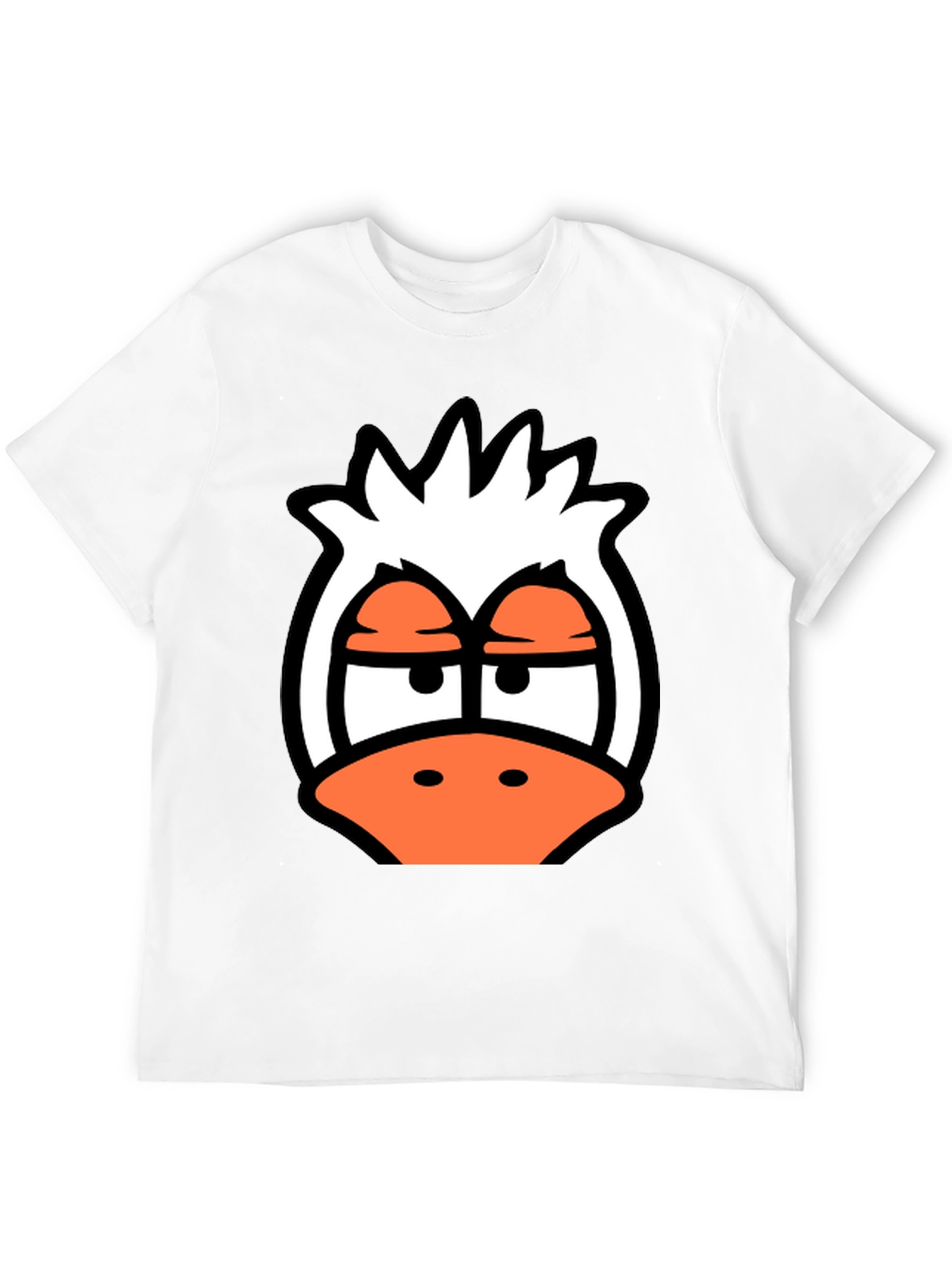 Cartoon Duck Graphic Tee - Funky Black T-Shirt