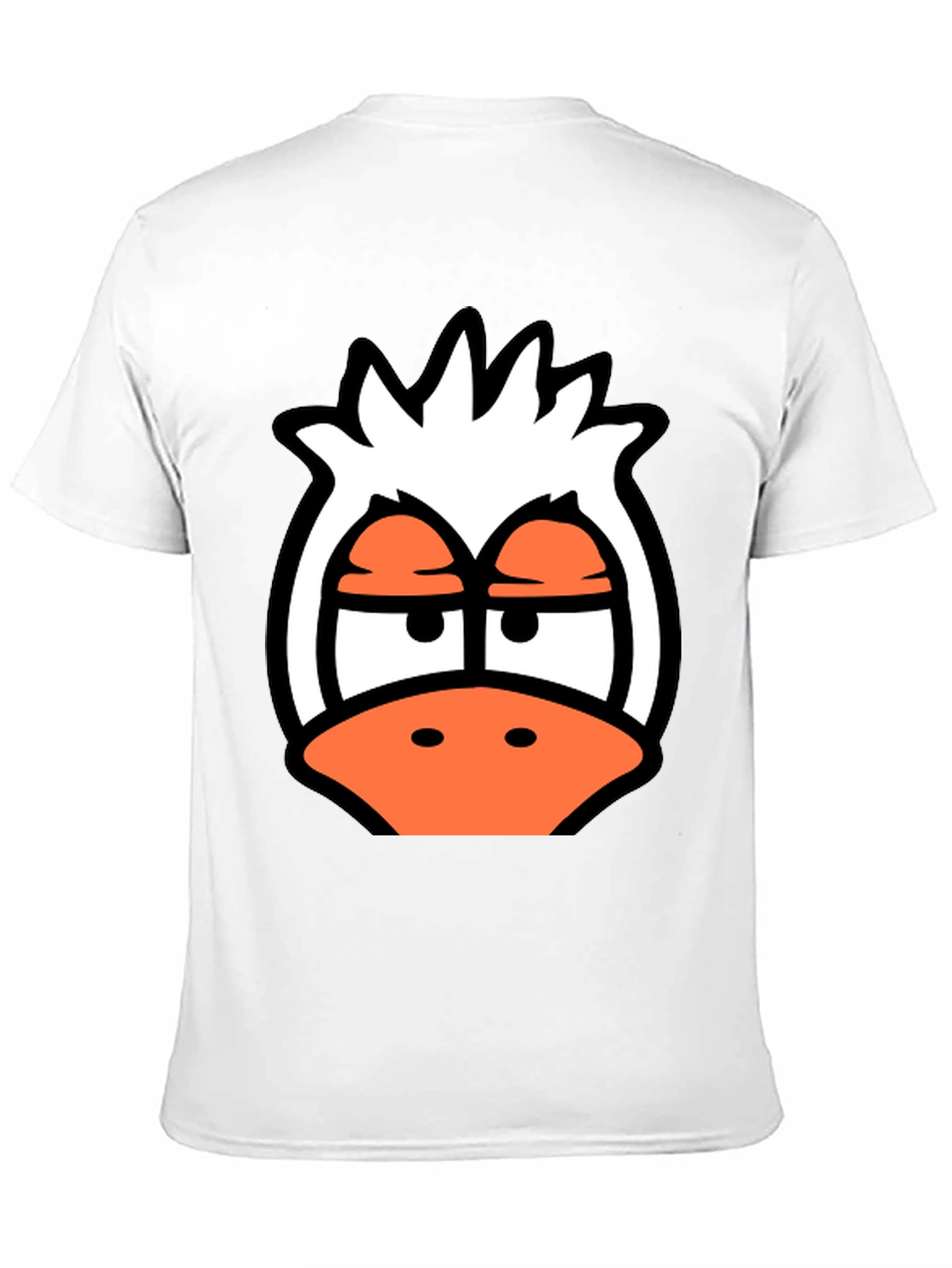 Cartoon Duck Graphic Tee - Funky Black T-Shirt
