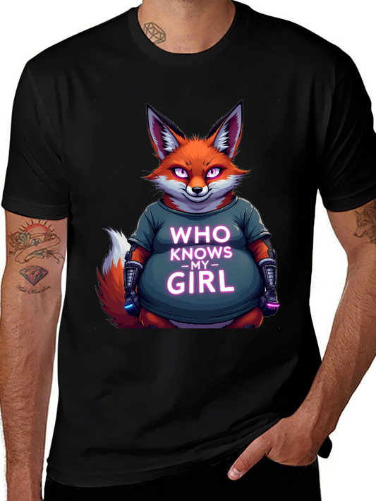 Fox Graphic T-Shirt - Who Knows My Girl Design