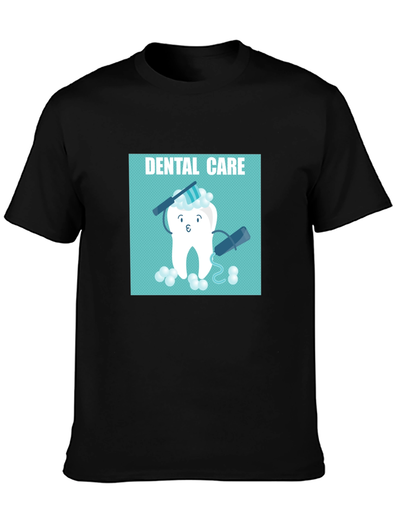 Dental Care Cartoon Graphic T-Shirt
