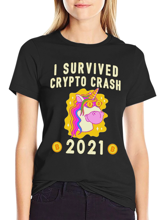 I Survived Crypto Crash 2021 Unicorn T-Shirt